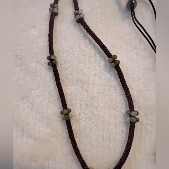 NWOT Genuine Natural Stone Beaded Choker Boho Necklace - Picture 5 of 5